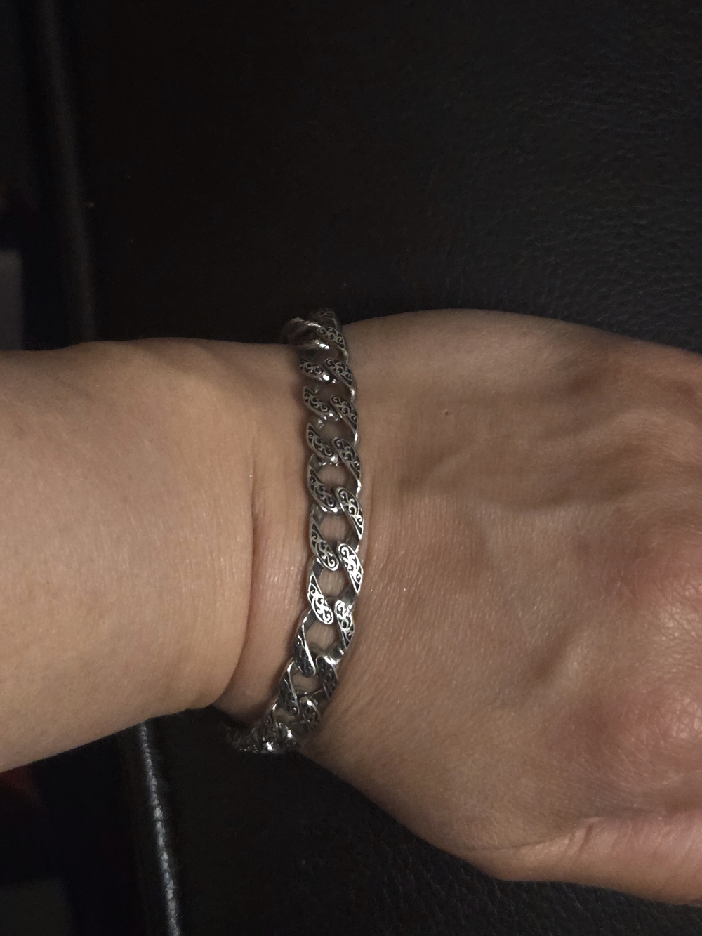 Bracelet 925 Sterling Silver Featuring Hip-Hop Street Style with Ethnic Patterns